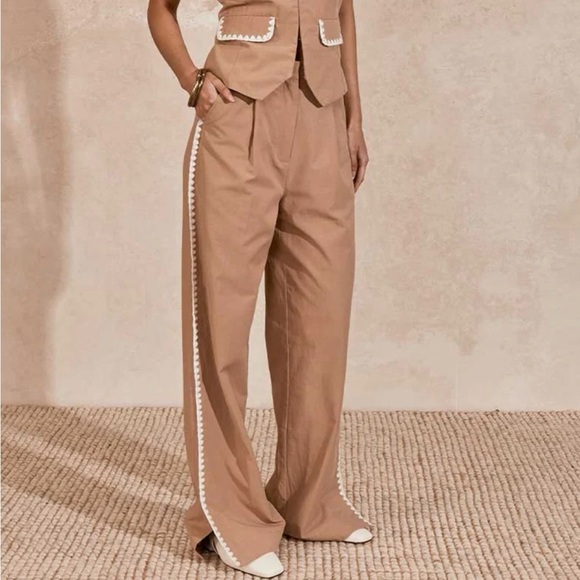 NWT MON RENN Anthropologie Lisle Pant Size M/10 - Picture 16 of 16